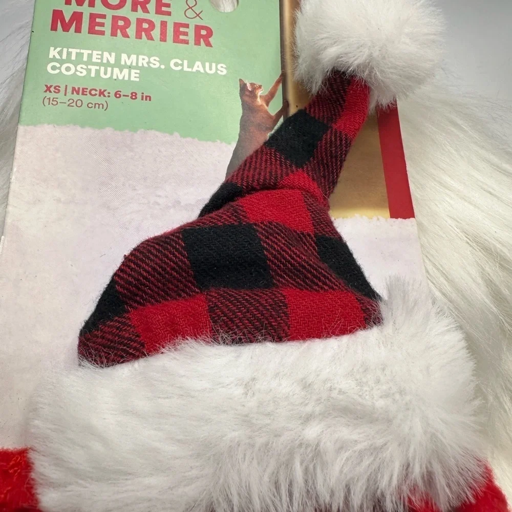 🩷5/$10 More & Merrier Kitten Mrs. Claus Outfit